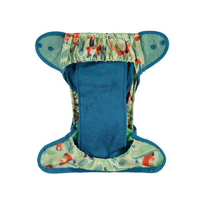 Pop-in Single Printed Reusable Popper Nappy +bamboo - Up In The Trees Collection - Close Parent