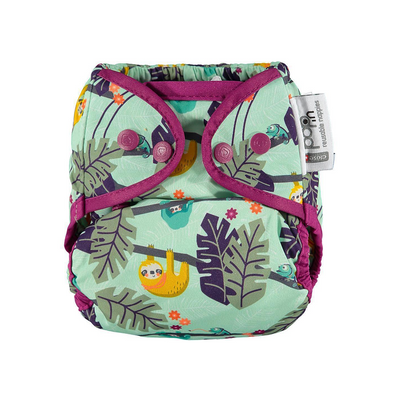Pop-in Single Printed Reusable Popper Nappy +bamboo - Up In The Trees Collection - Close Parent