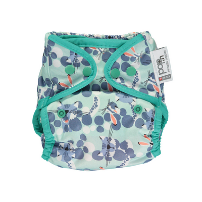 Pop-in Single Printed Reusable Popper Nappy +bamboo - Winter Collection - Close Parent