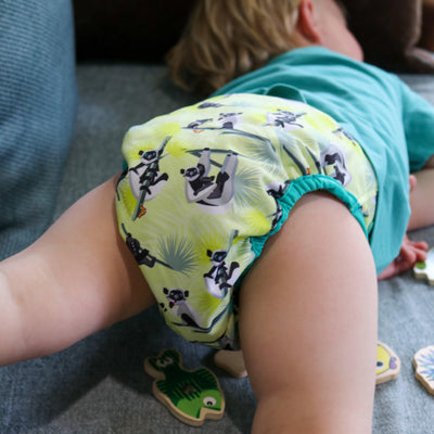 Pop-in Single Printed Reusable Popper Nappy +bamboo - Up In The Trees Collection - Close Parent